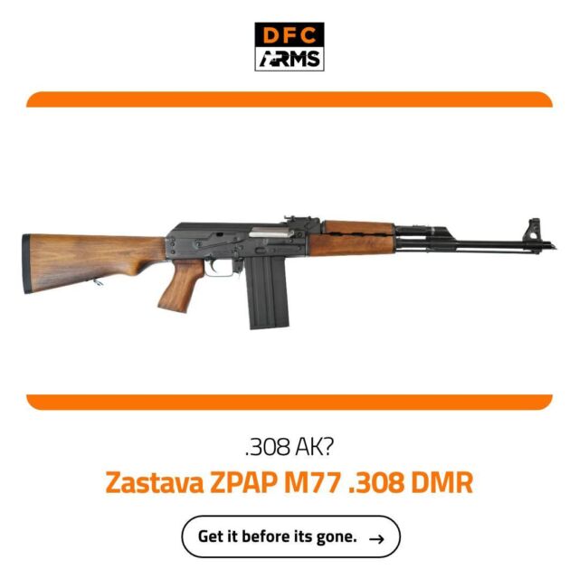 🔫 Introducing the Zastava Arms ZPAP M77 - Your Ultimate Semi-Auto Rifle for Precision and Power! 🎯 #ZPAPM77 #SemiAutoRifle💥 Dominate the range with the ZPAP M77! Built by Zastava Arms, this rifle combines precision engineering with reliable performance, delivering unparalleled shooting experience.👉 Key Features:
✅ Chambered in 7.62 x 51mm | 308 Win for superior firepower
✅ Semi-auto action for rapid shooting
✅ Adjustable sights for pinpoint accuracy
✅ Chrome-lined barrel for durability and easy maintenance🔥 Elevate your shooting game with the ZPAP M77! https://dfcarms.com/zastava-arms-usa-zpap-m77-308win-blk-wd-19-7/DFCArms
100 Mary Lynn Drive STE 12
Georgetown KY 40324
502-501-4200
https://dfcarms.com#FirepowerUnleashed #PrecisionShooting 🎯🔫 #GeorgetownKY #Cerakote #Kentucky #LetsGoShooting #ShareShooting #RangeTime #CerakoteEverything #VeteranOwned #SmallBiz #SmallBusiness