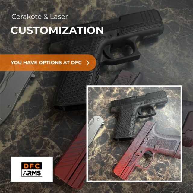 🎯 Elevate your handgun game with our premium customizations! 🌟 Checkout our dynamic duo: Cerakote and Laser Stippling! 🔥

🔫 Cerakote Magic: Unleash a spectrum of colors to reflect your style. From sleek blacks to vibrant reds, your handgun, your rules! 💫 Durable, corrosion-resistant, and tailored to perfection.

✨ Laser Stippling Elegance: Elevate the grip, embrace precision. Our laser stippling adds both style and functionality, providing a grip as unique as your fingerprint. 🎨 Customize patterns and textures for a truly personalized touch.

🔍 Why Choose Both? Because your firearm should be as distinctive as you are. Combine the rugged beauty of Cerakote with the precision of Laser Stippling to create a masterpiece that stands out on the range.

🔒 Secure Your Signature Style: For those who value more than just a firearm—those who crave a statement. Your handgun, your canvas, our expertise.

Ready to make your mark? 🎯 DM us to discuss your dream customization! 🔥

100 Mary Lynn Drive STE12
Georgetown KY 40324
502-501-4200 
https://dfcarms.com

#CustomFirearms #Cerakote #LaserStippling #FirearmCustomization #StandOut #UniqueFirearms #GeorgetownKY #Cerakote #Kentucky #LetsGoShooting #ShareShooting #RangeTime #CerakoteEverything #VeteranOwned #SmallBiz #SmallBusiness #CR920 XG43x #Hex