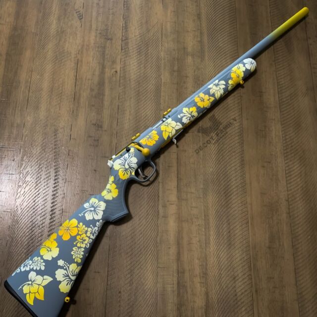 Guns don't always have to be black or Flat Dark Earth.  Give the kiddo's something unique and something they can be proud of.  Turn a normal day at the range into something they cant stop talking about.  Good parents don't let their kids shoot ugly guns. ⁠
⁠
Come see us today and lets get your project started.⁠
⁠
DFCArms⁠
100 Mary Lynn Drive Ste 12⁠
Georgetown KY 40324⁠
🌐 https://dfcarms.com⁠
📞 502-501-4200⁠
⁠
#DFCArms #PersonalDefense #EDC #2A #Freedom  #CustomCerakote #Firearms #Guns #GunsofInstagram #ShareShooting #KidsNeedGunsToo #LetsGoShooting #22LR #Savage #BoltAction #Flowers #Yellow #GeorgetownKY